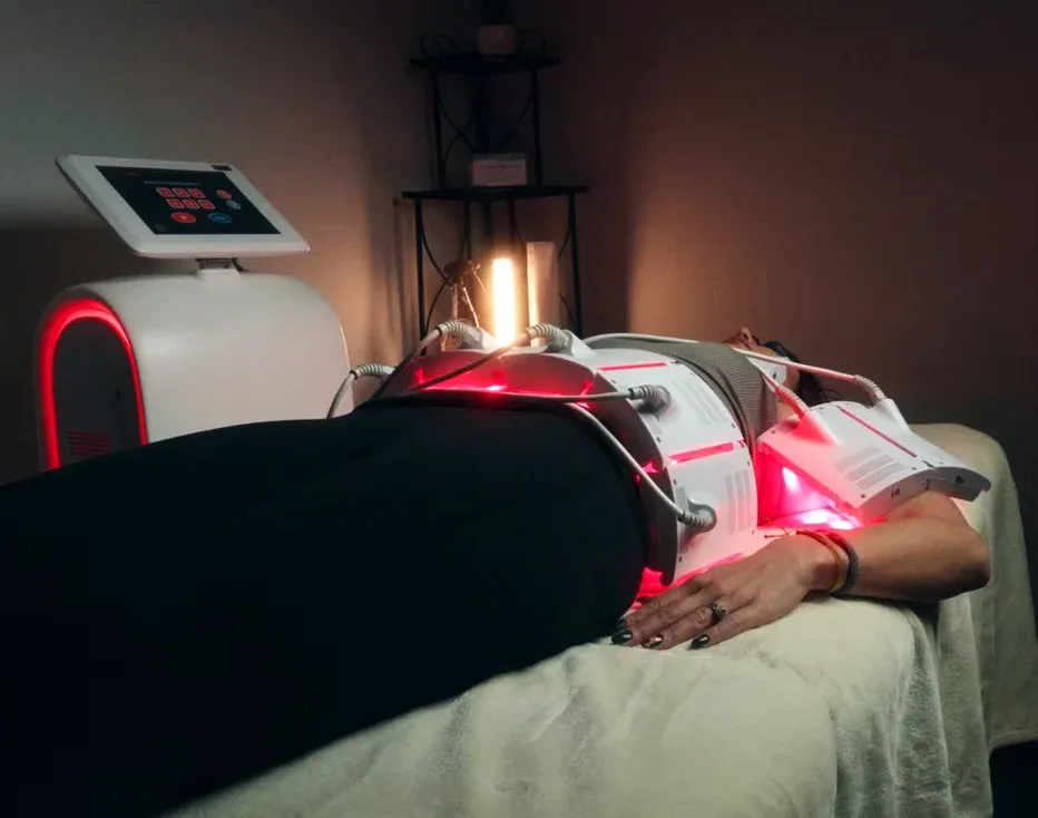 invisa-RED red light treatment device in use at VALOR